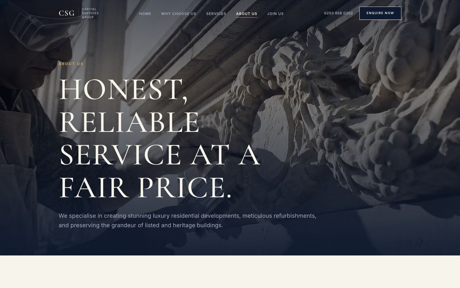 Capital Services Group About us page