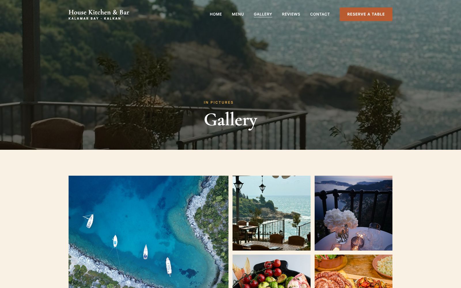 House Kitchen & Bar Gallery page