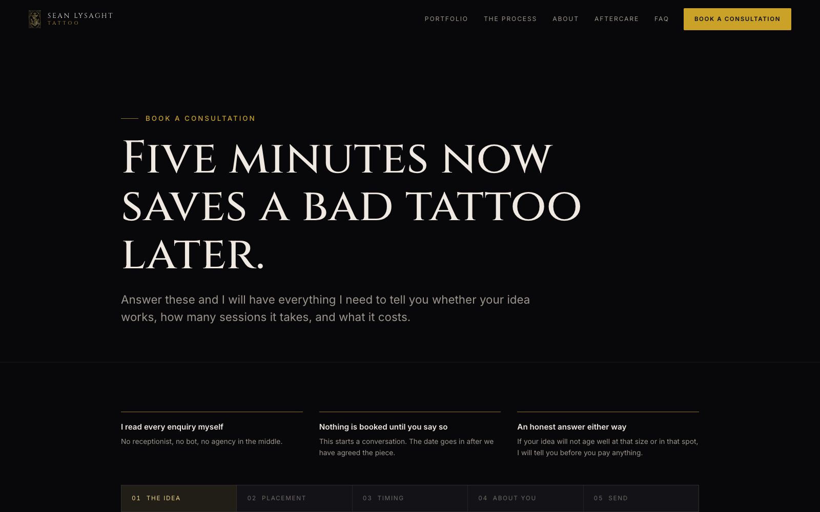 A body map booking wizard